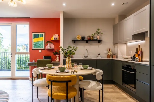 The Lanes show home kitchen and dining area