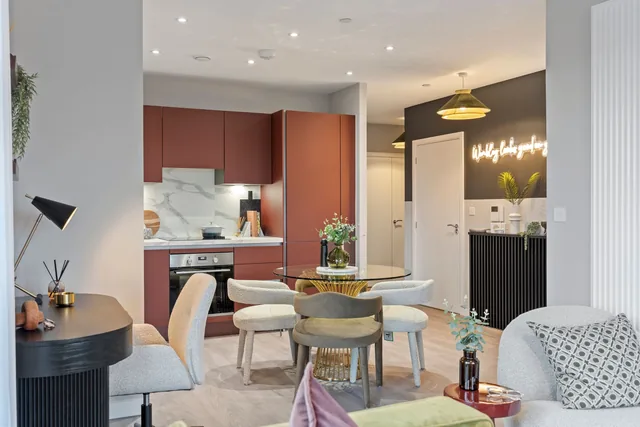 Wembley Park Gardens show home kitchen and dining area