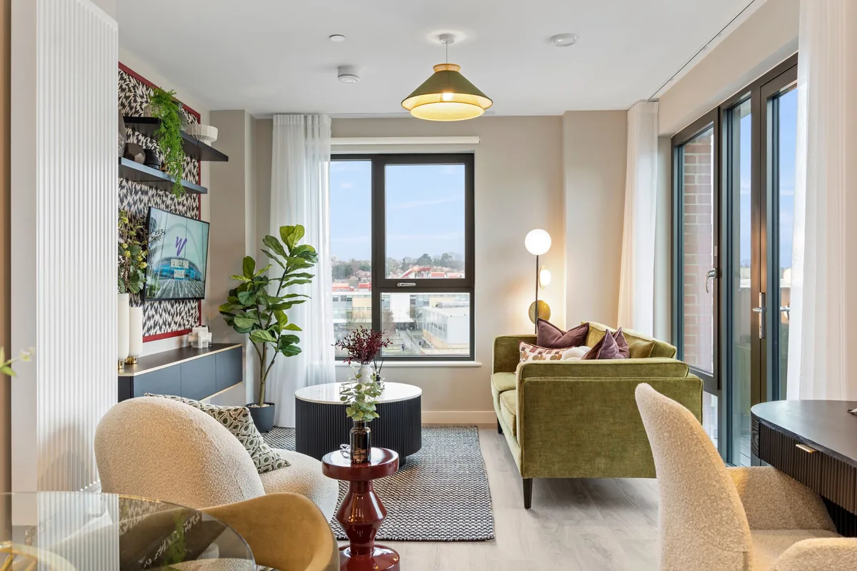 Wembley Park Gardens show home living room